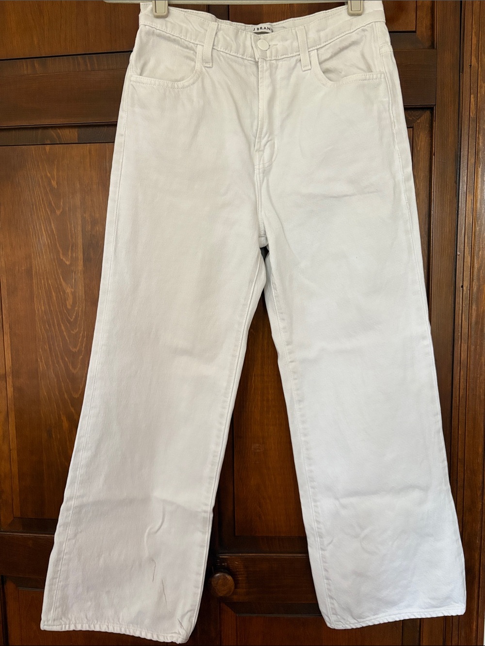 J Brand Joan Crop High Rise Optic White Jeans Size 26